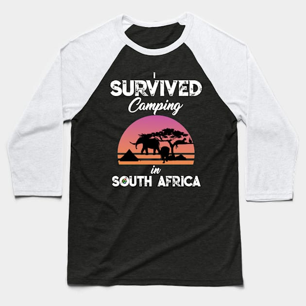 South African I survived camping in South Africa Baseball T-Shirt by Antzyzzz